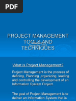 Project Management Tools and Techniques