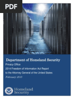 DHS Chief FOIA Officer Reports FY 2014