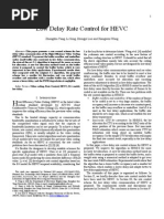 Low Delay Rate Control For HEVC