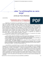 Programme Fort Et Programme Faible en Sociologie de La Connaissance PDF