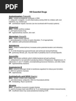 USMLE 100 Essential Drugs