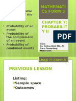 Probability II Form 5