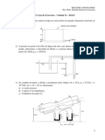 36453-2 Unidade - 2 Lista de Exercícios - Mecânica Dos Fluidos