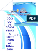 Paraiso de Los NIños - Codigo de Convivencia 2014