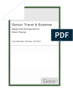 Supported Configurations For Concur Travel and Expense Client-Facing