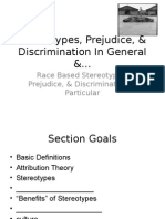 Stereotypes, Prejudice, & Discrimination Handout