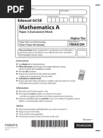 Edexcel Mock Paper 2 June 2014