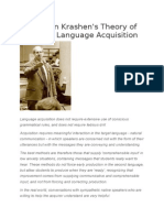 Stephen Krashen's Theory of Second Language Acquisition