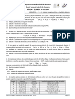 5 Ficha de Trabalho - Cálculos Estequiométricos e Equilíbrio Químico - 12-13 PDF