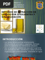 Métodos de Extracción de Lipidos Por Disolventes y