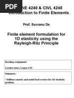 MANE 4240 & CIVL 4240 Introduction To Finite Elements: Prof. Suvranu de