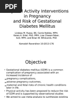 Physical Activity Interventions in Pregnancy