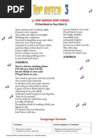 Op Notch: Top Notch Pop Lyrics