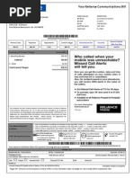 Your Reliance Communications Bill: Summary of Current Charges Amount (RS.) 1. Monthly Rental 750.00 2. Taxes 92.70