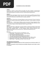 Cs 1601 Digital Signal Processing