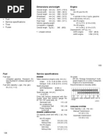 Specifications: Dimensions and Weight Engine