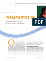 Implementation: Learning Builds The Bridge Between Research and Practice