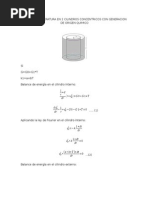 Perfil de Temperatura de Cilindros Concentricos Con Generacion