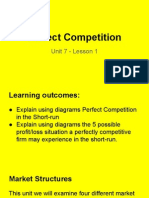 Unit 7 - Lesson 1 Perfect Competition