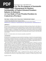 A Framework For The Development of Sustainable Supply Chain Management For Business Sustainability of Export-Oriented Furniture Industry in Indonesia