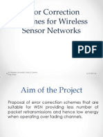 Error Correction Schemes For Wireless Sensor Networks