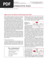 Approach To The Patient With Postoperative Pain