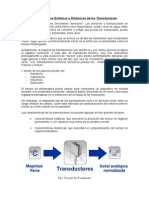 Características Estáticas y Dinámicas de Los Transductores Transductores