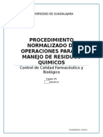 PNO Manejo de Residuos Quimicos