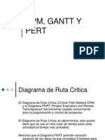 CPM, Gantt y Pert