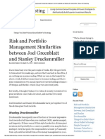 Risk and Portfolio Management Similarities Between Joel Greenblatt and Stanley Druckenmiller - Base Hit Investing