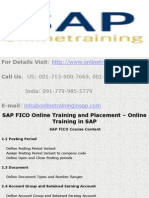  SAP FICO Online Training and Placement - Online Training in SAP