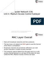 Computer Network (CN) Unit 4: Medium Access Control Sublayer