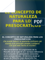 El Concepto de Naturaleza para Los Presocraticos