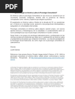 Cómo Surgió en América Latina La Psicología Comunitaria