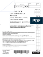 Edexcel GCE: Core Mathematics C3 Advanced