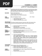 Profile Student Resume (Cclariett)