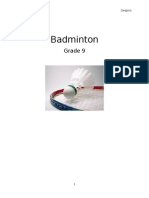 Badminton Unit Plan