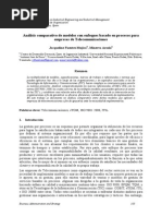 Análisis Comparativo de Modelos Con Enfoques Basado en Procesos para Empresas de Telecomunicaciones