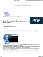 Lista de Todos Los Comandos Disponibles en La Consola de Windows 7