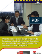 Orientaciones para La Elaboracion de Horarios