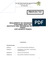 Reglamento de Organización y Funciones Del Instituto Vial Provincial de Leoncio Prado 2013