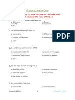 Community Medicine BCQs (Primary Health Care)