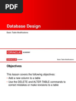 Database Design: Basic Table Modifications