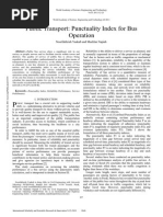 Public Transport Punctuality Index For Bus Operation