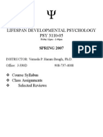 Lifespan Developmental Psychology PSY 3110-05: SPRING 2007