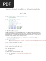 Hypothesis Testing in Python