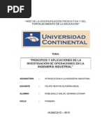 Principios y Aplicaciones de La Investigación de Operaciones en La Ingeniería Industrial