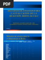 Metodos de Ensayos para Evaluacion de La RAA