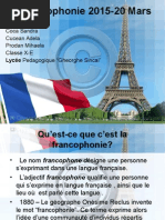 La Francophonie 2015-20 Mars