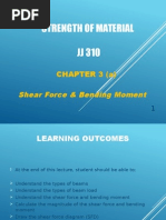 JJ310 STRENGTH OF MATERIAL Chapter 3 (A) Shear Force & Bending Moment A